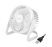 LogiLink Ventilador de escritorio USB 12,7 cm 30 dB, color blanco