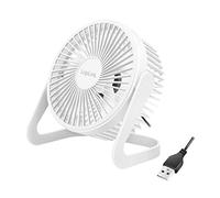 Logilink Ventilador de escritorio USB de 6 pulgadas, 40 dB, color blanco, 2 niveles