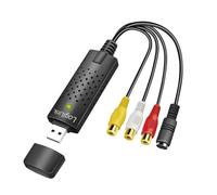 Logilink VG0030A - Grabador de Audio/vídeo USB 2.0, 3 RCA + miniDIN5 (S-Video) para Windows 7/8/10/11, Mac OS 10.7 o Superior, Android 5.0 o Superior