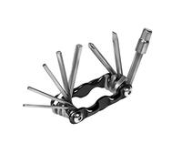 LogiLink WZ0071 - Mini herramienta plegable 9 en 1 para bicicletas con llave hexagonal (llave Allen) 2/2,5/3/4/5/6/8 mm, PH1, destornillador de estrella y ranurado (1,0 x 5 mm)