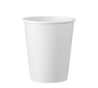 LogiPack GeRo 200 Vasos de Café Blanco de 200 ml (8 oz) - Vasos de papel recubiertos resistentes al calor | Vasos para bebidas frías y calientes | Apto para alimentos y para llevar