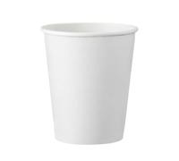 LogiPack GeRo 50 Vasos de Café Blanco de 250 ml (8 oz) - Vasos de papel recubiertos resistentes al calor | Vasos para bebidas frías y calientes | Apto para alimentos y para llevar