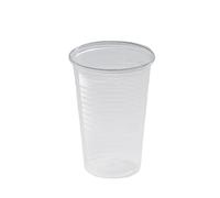 LogiPack GeRo Vasos de plástico vasos con marca de calibración de 0,2 l | Vasos desechables de plástico duro (PP), transparentes | Vasos para cerveza y fiestas: vasos de plástico, 200 unidades.