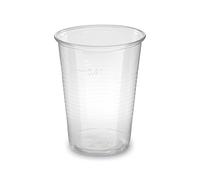 LogiPack GeRo Vasos de plástico vasos con marca de calibración de 0,4 l | Vasos desechables de plástico duro (PP), transparentes | Vasos para cerveza y fiestas: vasos de plástico, 200 unidades.