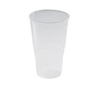 LogiPack GeRo Vasos de plástico vasos con marca de calibración de 0,5 l | Vasos desechables de plástico duro (PP), transparentes | Vasos para cerveza y fiestas: vasos de plástico, 800 unidades.