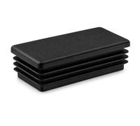 LogistSystem Tapones de láminas de 40 x 70 mm para tubos rectangulares | Tapones negros de plástico PE | Grosor de pared 1,0 - 3,0 mm | Resistente a los rayos UV y a la intemperie | Tapas para tubos