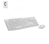 Logitech 920-009824 teclado Ratón incluido Oficina RF inalámbrico QWERTY Internacional de EE.UU. Blanco