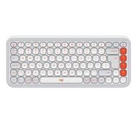 Logitech 920-013072 teclado Universal Bluetooth QWERTY Internacional de EE.UU. Naranja, Blanco