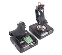 Logitech G Saitek X52 Pro Flight Palanca y Acelerador de Simulación, Pantalla LCD, Mecanismo de Centrado Mediante Resorte, Botones con Iluminación, USB, Color Negro