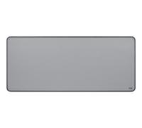 Logitech Desk Mat - Studio Series, Multifuncional, Alfombrilla de Ratón Grande, Protector de Escritorio, Base Antideslizante, Resiste Salpicaduras, Gris