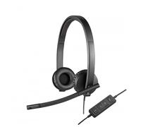 Logitech Auriculares Estereo con Micrófono H570E Negro USB