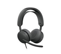 Logitech Logitech Zone Wired 2 Grafito USB-C Microsoft Teams Auriculares con cable para oficina con ANC híbrida adaptativa y doble micrófono con supresión de