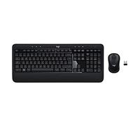 Logitech Advanced Combo Pack Inalámbrico Teclado y Ratón para Windows, Disposición QWERTY Inglés Reino Unido, Negro