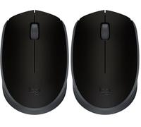 Logitech B170 Ratón Inalámbrico, 2,4 GHz con Nano Receptor, Seguimiento Óptico, Batería de 12 Meses, Ambidiestro, PC/Mac/Portátil - Negro (Paquete de 2)