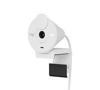 Logitech Brio 300 Full HD Webcam con Obturador de privacidad, micrófono con reducción de Ruido, USB-C, certificada para Zoom, Microsoft Teams, Google Meet, corrección automática de luz - Blanco