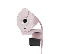 Logitech Brio 300 Full HD Webcam con Obturador de privacidad, micrófono con reducción de Ruido, USB-C, certificada para Zoom, Microsoft Teams, Google Meet, corrección automática de luz - Rosa