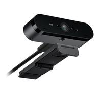 Logitech Brio 4K Webcam para empresa, inicio de sesión biométrico con Windows Hello, corrección de iluminación automática, cancelación de ruido, Microsoft Teams, Zoom, Google Meet y PC/Mac - Grafito