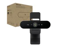 Logitech Brio 4K Webcam para empresa, inicio de sesión biométrico con Windows Hello, corrección de iluminación automática, cancelación de ruido, Microsoft Teams, Zoom, Google Meet y PC/Mac - Grafito