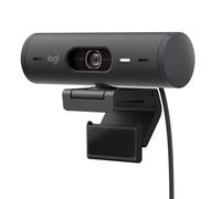 Logitech Brio 500 HD Webcam Ajuste Luz (Grafito) | Modo Visualización, Mics Duales Reducción Ruido, Cubierta Privacidad, Admite MS Teams, Google Meet, Zoom, Cable USB-C
