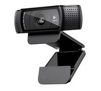 Logitech C920 HD Pro Webcam,Videoconferencias1080p/30 fps,Sonido Estéreo,Corrección de Iluminación HD,Skype/Hangouts/FaceTime, PC/Mac/Android/Chromebook, Funcionan con Teams, Google Meet, Zoom-Negro