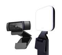 Logitech C920 HD Pro Webcam y Litra Glow LED Luz Streaming for Creators-La solución definitiva Ante la cámara, Cámara Web e iluminación para videoconferencias,reuniones con Zoom,PC y Mac