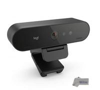 LogiTech - Cámara web Brio 4K Ultra HD PRO Business Webcam - Micrófono con cancelación de ruido, 4K/30 fps, obturador de privacidad, luz derecha con HDR y soporte Windows Hello - Compatible con