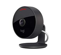 Logitech Circle View Cámara de seguridad doméstica con cable resistente a la intemperie, angular de 180°, HD 1080p, visión nocturna, audio de dos vías, con cifrado y Apple HomeKit Secure Video - Negro