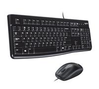 Logitech Combo MK120, diseño estadounidense, negro, cableado