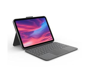 Logitech Combo Touch, Funda con Teclado extraíble para iPad | (10.a gen y A16) trackpad precisión, teclado retroiluminado, Smart Connector, QWERTY ESP - Gris