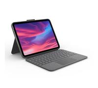 Logitech Combo Touch, Funda con Teclado extraíble para iPad (10.a generación) y A16 Gran trackpad de precisión, Teclado retroiluminado de tamaño Normal y tecnología Smart Connector,QWERTY ESP - Gris