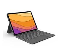 Logitech Combo Touch Funda con Teclado para iPad Air (4. Gen. - 2020) - Teclado Retroiluminado Extraíble con Soporte, Trackpad, Smart Connector - Disposición QWERTY Español - Gris
