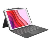 Logitech Combo Touch para iPad (7.ª, 8.ª y 9.ª generación) Funda con trackpad de precisión, Disposición QWERTY Inglés Reino Unido - Negro