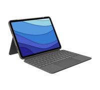 Logitech Combo Touch Tastatur-Case para iPad Pro 11 Pulgadas (1, 2. y 3. generación) Deutsches QWERTZ-Layout - Gris