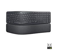 Logitech Ergo K860 for Business - Teclado inalámbrico ergonómico - Distribución Partida, reposamanos, Escritura Natural, Windows/Mac/Chrome/Linux, Receptor USB Logi Bolt, Bluetooth, QWERTY ES - Gris