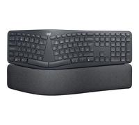 Logitech Ergo K860 for Business - Teclado inalámbrico ergonómico - Distribución Partida, reposamanos, Escritura Natural, Windows/Mac/Chrome/Linux, Receptor USB Logi Bolt, Bluetooth, QWERTY ES - Gris
