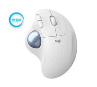 Ratón Trackball Inalámbrico Logitech ERGO M575/ Hasta 2000 DPI/ Blanco Crudo
