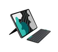 Logitech Flip Folio, Funda con Teclado para iPad Pro (M4) y iPad Air de 13 Pulgadas (M2 y M3) (2024, 2025) - Funda Protectora con Teclado Bluetooth almacenable - Grafito - QWERTY