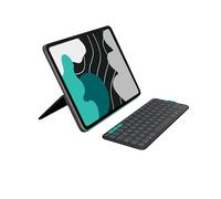 Logitech Flip Folio, Funda con Teclado para iPad Pro (M4) y iPad Air de 13 Pulgadas (M2 y M3) (2024, 2025) - Funda Protectora con Bluetooth almacenable, multidispositivo, QWERTY Español - Grafito