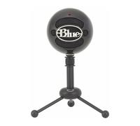 Logitech for Creators Blue Snowball Micrófono de Condensador USB para Grabaciones, Streaming, Podcasting, Gaming, PC, Mac, Patrones de Captación Cardioide y Omnidireccional, Diseño Retro - Negro