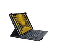 Logitech Funda universal tipo folio para tableta con teclado inalámbrico, Bluetooth, batería de 2 años de duración, para tabletas de 9 a 10 pulgadas, sistemas operativos Apple, Android y Windows, diseño QWERTZ alemán
