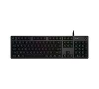 Logitech G 512 Teclado mecánico para Juegos GX-Blue Clicky, iluminación RGB, Bucle USB, Carcasa de Aluminio, Teclas F programables, diseño AZERTY francés, Color Negro