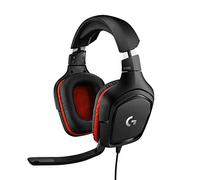 Logitech G 981-000757 Auriculares Gaming con Cable, Almohadillas Giratorias, PC/Mac/Xbox One/PS4/Nintendo Switch, Rojo/Negro, 1 Unidad (Paquete de 1), Transductores 50 mm, 3.5 mm Jack
