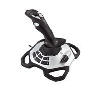 Logitech G Extreme 3D Pro Joystick, Control de Timón con Eje de Torsión, 12 Botones Programables, Selector de Vista 8 Vias, Base Sólida, Disparador de Acción Rápida, USB, PC - Negro/Plata