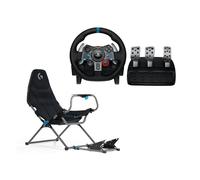 Logitech G G29 Driving Force Racing Wheel + Playseat Challenge X | For playstation 4, playstation 3 and PC - Edition EU Enchufe - Negro