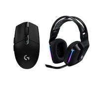 Logitech G G305 LIGHTSPEED Ratón Gaming Inalámbrico, Captor HERO 12K, Batería 250h, 6 Botones Programables y G733 Auriculares Inalámbricos con Micrófono con Diadema de Suspensión, Negro
