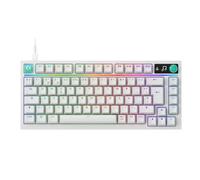 Logitech G G316 X 75, Teclado al 75% con Cable para Gaming (QWERTY ESP) | Interruptores táctiles intercambiables, estructura de junta, pantalla LED y control giratorio, PBT, USB-C, RGB LIGHTSYNC, PC