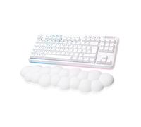 Logitech G G715 Teclado inalámbrico para Juegos con Velocidad de luz RGB LIGHTSYNC, interruptores táctiles (GX Brown) y reposamuñecas para Teclado, PC y Mac, Niebla Blanca