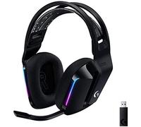 Logitech G733 Lightspeed Auriculares con Micrófono Inalámbricos para Gaming con Diadema con Suspensión, LIGHTSYNC RGB, Tecnología de Micrófono Blue Vo!CE, Ligeros, 29h de batería,PS4, PS5, PC - Negro