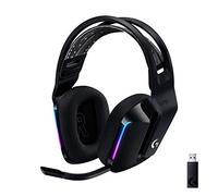 Logitech G G733 Lightspeed Auriculares con Micrófono Inalámbricos para Gaming con Diadema con Suspensión, LIGHTSYNC RGB, Tecnología de Micrófono Blue Vo!CE, Ligeros, 29h de batería - Negro