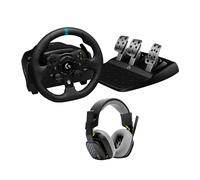 Logitech G G923 Pedales, Auriculares y Volante de Sim Racing - Negro | Pedales y volante de carreras para PC, Xbox series X|S, Xbox one, enchufe inglés UK, volante de simulación y auriculares